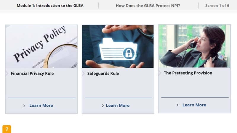Module one introduction to GLBA